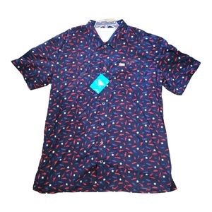 NWT Columbia Vented Performance Fish Print Shirt